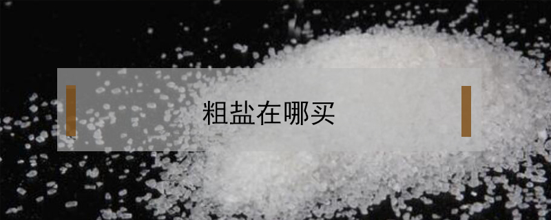 粗鹽在哪買(mǎi)