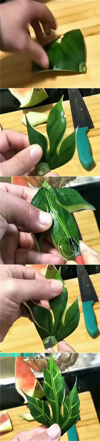 西瓜皮雕刻圖片 易學(xué)的西瓜皮雕刻圖案