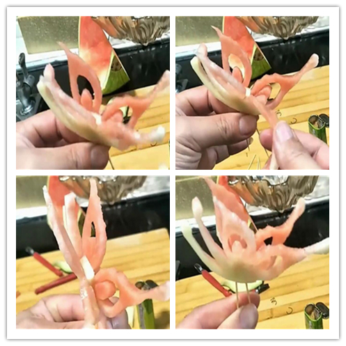 西瓜皮雕刻圖片 易學(xué)的西瓜皮雕刻圖案