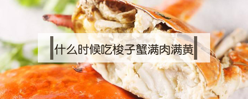 什么時候吃梭子蟹滿肉滿黃