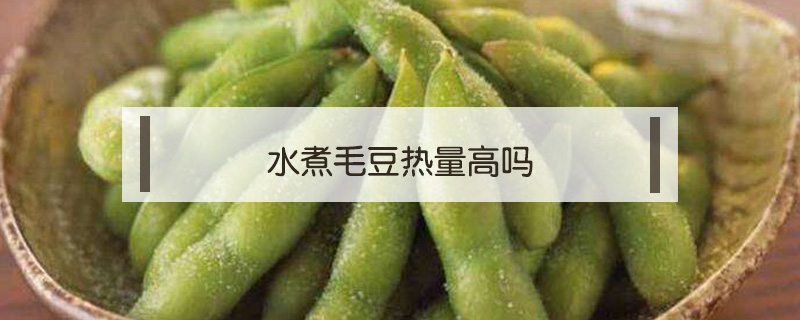 水煮毛豆熱量高嗎