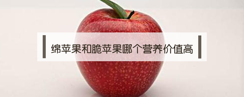 綿蘋果和脆蘋果哪個營養(yǎng)價值高