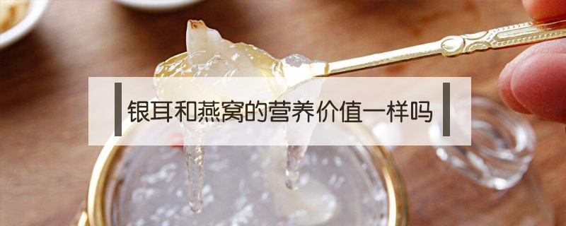 銀耳和燕窩的營養價值一樣嗎