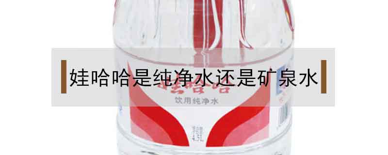 娃哈哈是純凈水還是礦泉水