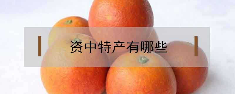 資中特產有哪些