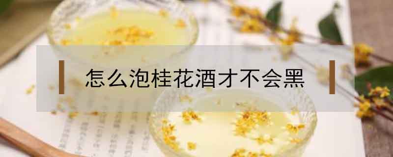 怎么泡桂花酒才不會(huì)黑