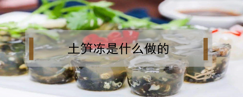 土筍凍是什么做的
