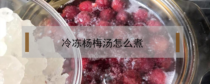冷凍楊梅湯怎么煮