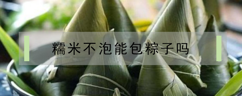 糯米不泡能包粽子嗎
