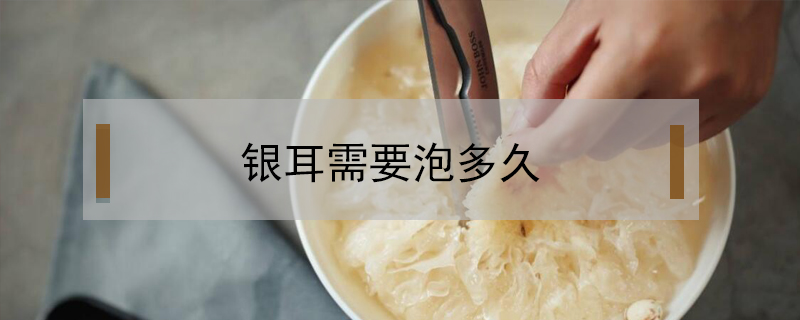 銀耳需要泡多久