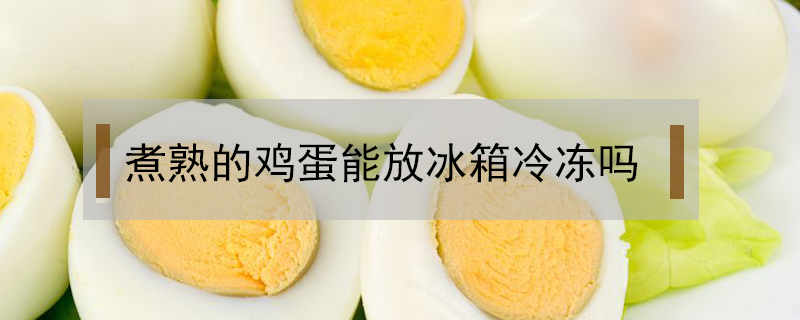 煮熟的雞蛋能放冰箱冷凍嗎