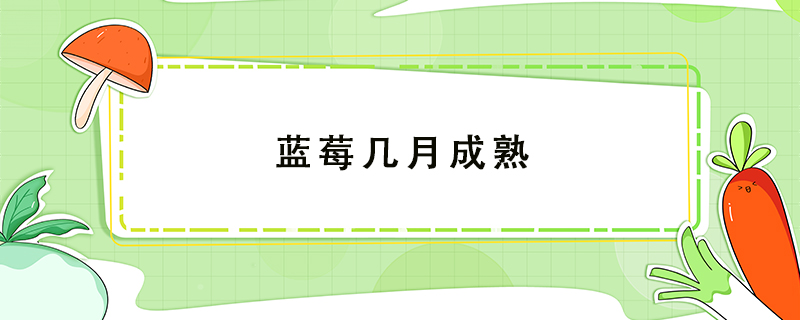 藍莓幾月成熟